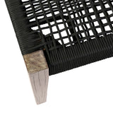 Camino - Indoor Outdoor Dining Bench - Eucalyptus Wood And Charcoal Rope