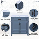 Bathroom Vanity With Sink Storage Cabinet - Blue