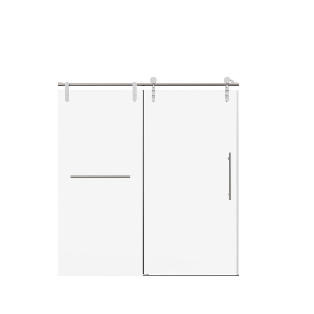 Frameless Single Sliding Shower Doors With Towel Rail & Handle