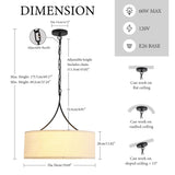 3 Light Drum Pendant Light