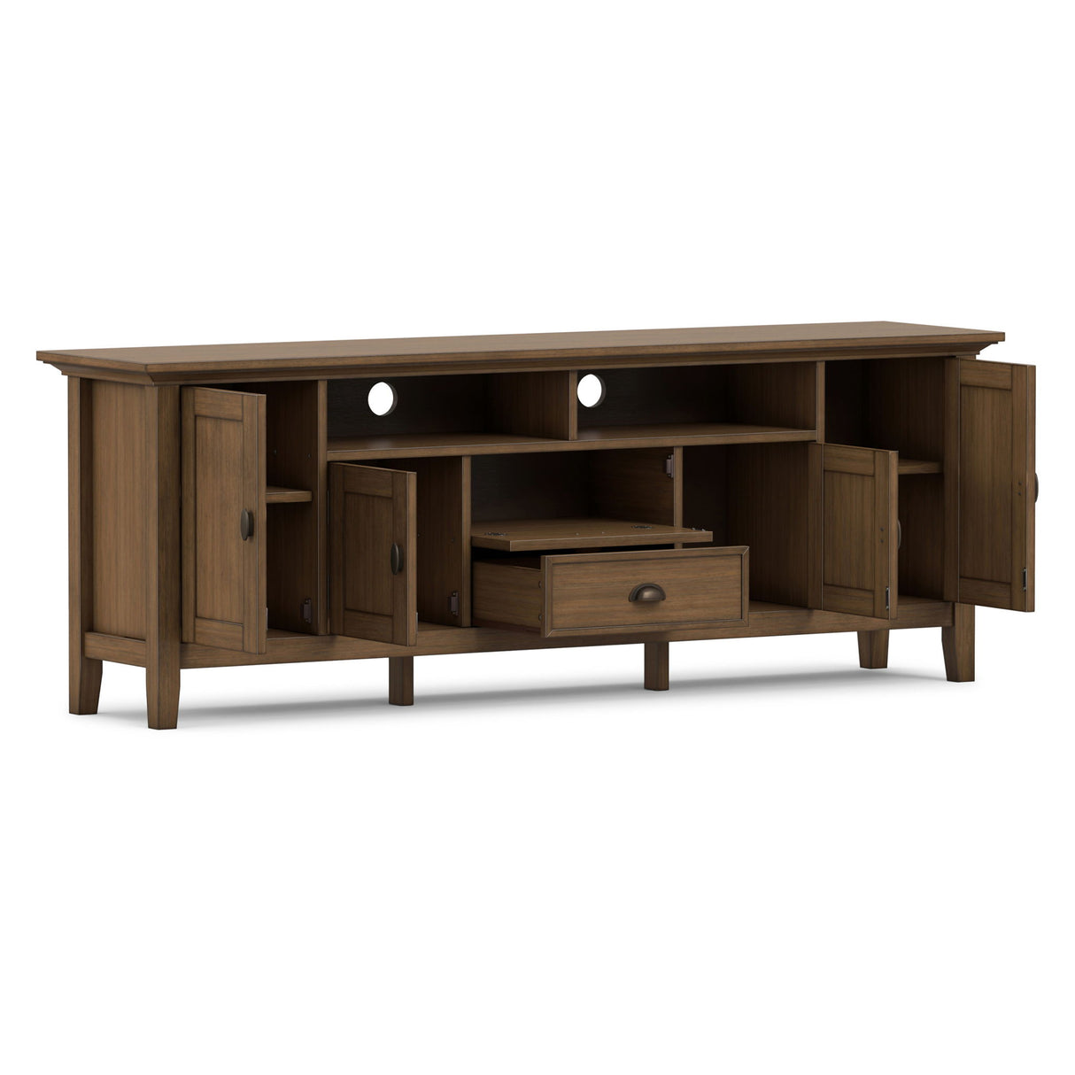 Redmond - TV Media Stand - Rustic Natural Aged Brown
