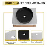 Wall Mounted Bathroom Vanity & Art Sink & 1 Soft Close Door