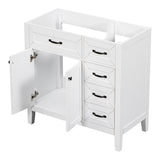 Modern Bathroom Vanity Base Only, 2 Doors And 3 Drawers