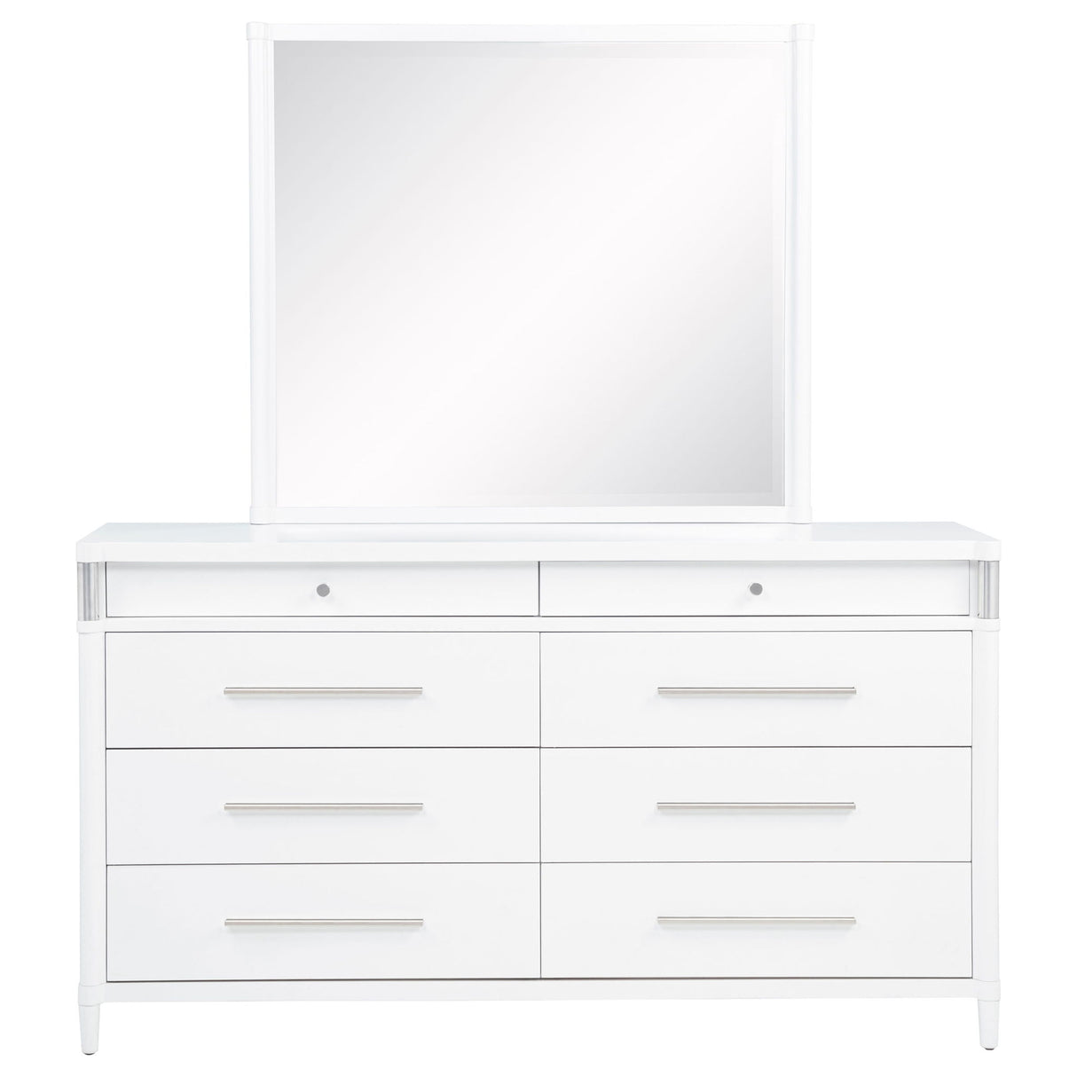 Robinson - 8 Drawer Dresser With Mirror - White