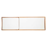 Outdoor Chaise Lounge With Acacia Wood Frame - White / Teak