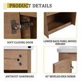 Wall Mounted Bathroom Vanity With Sink & 1 Soft Close Door