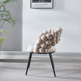Modern Chair With Tube Legs, Soft Cushions And Comfortable Backrest