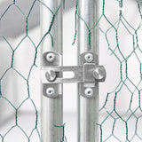 Outdoor Chicken Coop Large Space With Safety Features - Silver Gray