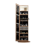Swivel Jewelry Cabinet With Full Length Mirror