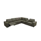 Upholstered Large Arms Sectional With Recliner Seats