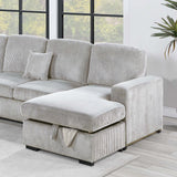 Modern Design Convertible Sectional Storage Bed With USB Port