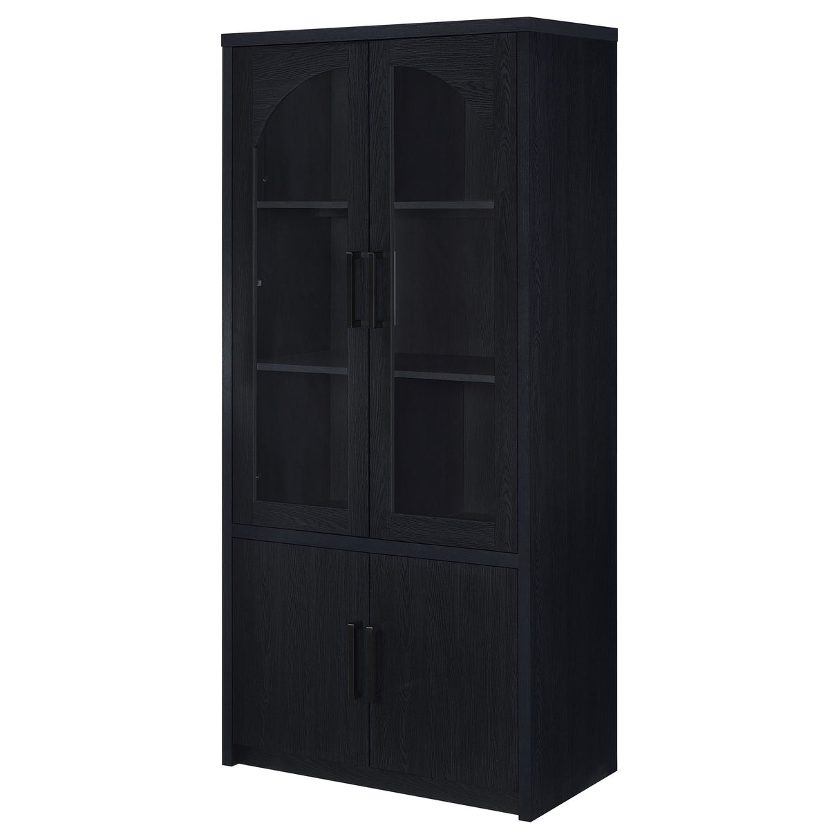 Shayne - 4 Door Display Cabinet With LED Lighting - Black