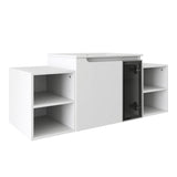 Wall Mounted Bathroom Vanity With Sink, Cabinet & Half Door