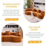 4 Seater Sofa With Fabric, 30D, 60 Hardness Full Sponge, 4 Pillow For Living Room, Home Furniture Sleeper Sectional Sofa For Apartment