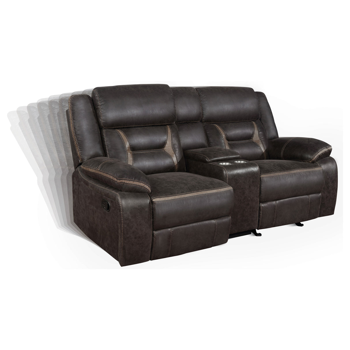 Greer 2-Piece Upholstered Reclining Sofa Set in Brown