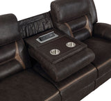 Greer 2-Piece Upholstered Reclining Sofa Set in Brown