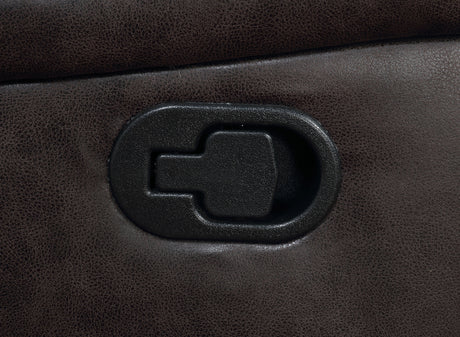 Greer Upholstered Motion Reclining Sofa in Brown