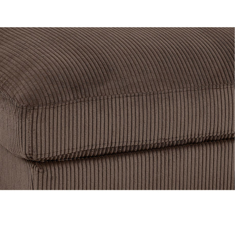 Upholstered Rectangle Ottoman - Brown