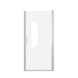 Shower Door With Explosion Proof Safety Film, Half Frame Design - Chrome