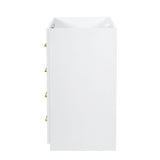 Retro Style Bathroom Vanity With 3 Drawers & Soft-Closing Doors