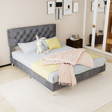 Upholstered Bed With Tufted Headboard