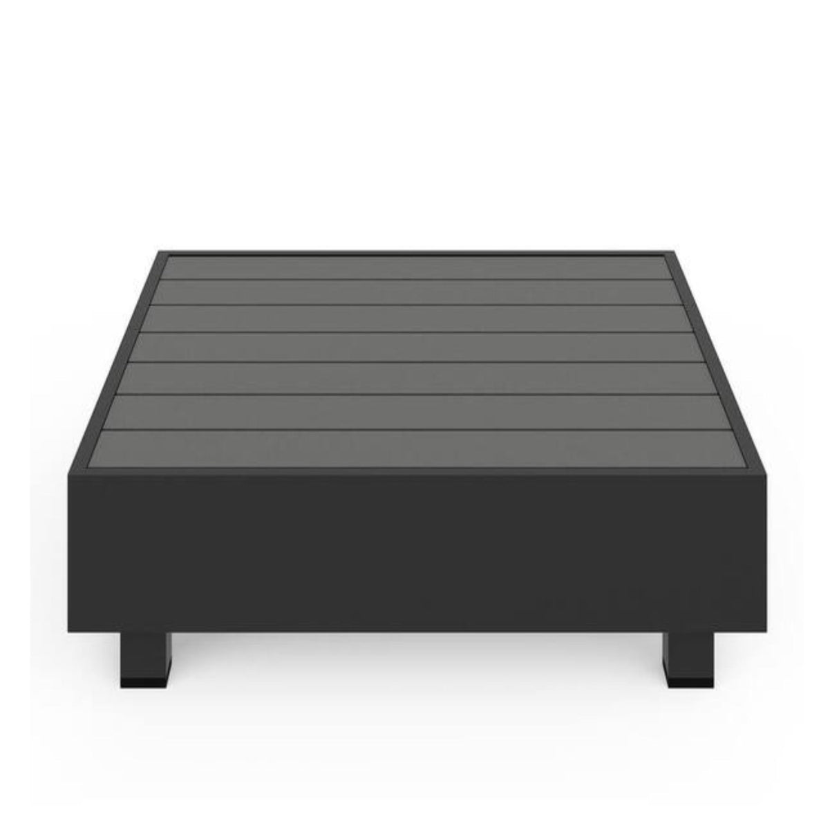Patio Sectional Set With Modular Armless Chairs And Coffee Table - Gray