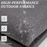 Patio All-Weather Ottomans With Thick Cushions (Set of 2)