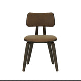 Jaguar - Curved Back Wood Dining Chair With Faux Leather Seat