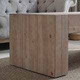 Modern Farmhouse Living Room Block Leg Coffee Table