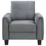 Dixon - Upholstered Rolled Arm Accent Chair - Gray