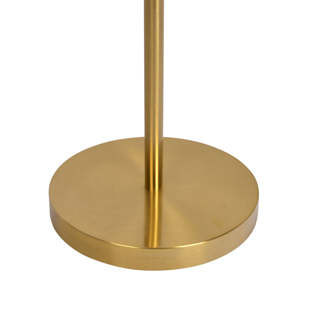 Brilliance - Modern Floor Lamp, Opal Shades And Round Base - Clear / Gold