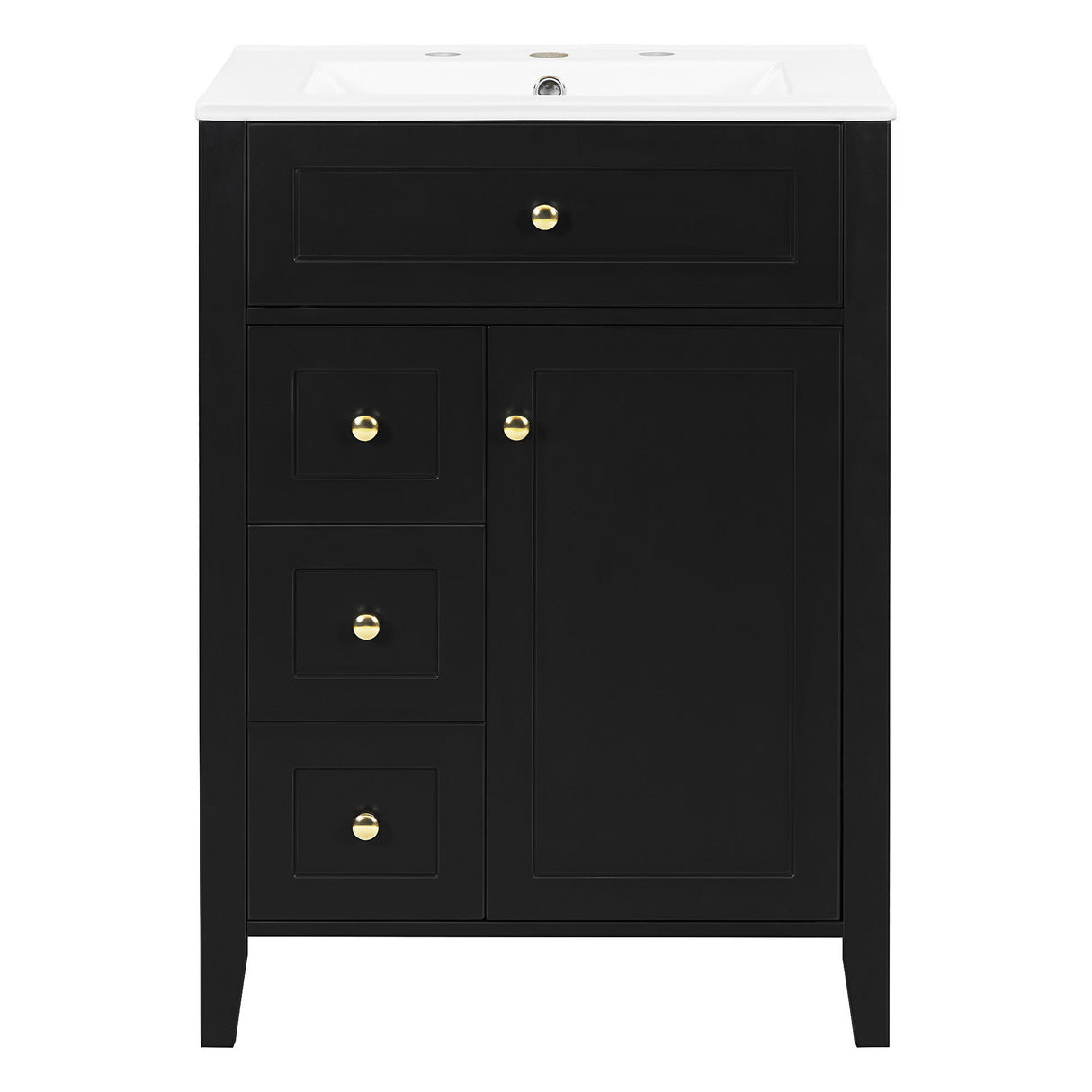 Modern Black Bathroom Vanity With Sink