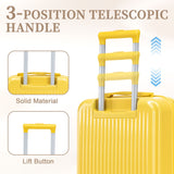 Luggage Set With Cosmetic Case, Combination Lock, Front Opening Design