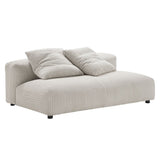 66 Inch Modular Corduroy Upholstered Armless Loveseat - Loveseats available at Alpine Outlets in Denver