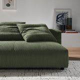 66 Inch Modular Corduroy Upholstered Armless Loveseat - Loveseats available at Alpine Outlets in Denver