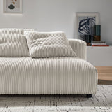 66 Inch Modular Corduroy Upholstered Armless Loveseat - Loveseats available at Alpine Outlets in Denver