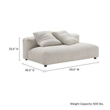 66 Inch Modular Corduroy Upholstered Armless Loveseat - Loveseats available at Alpine Outlets in Denver