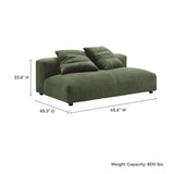 66 Inch Modular Corduroy Upholstered Armless Loveseat - Loveseats available at Alpine Outlets in Denver
