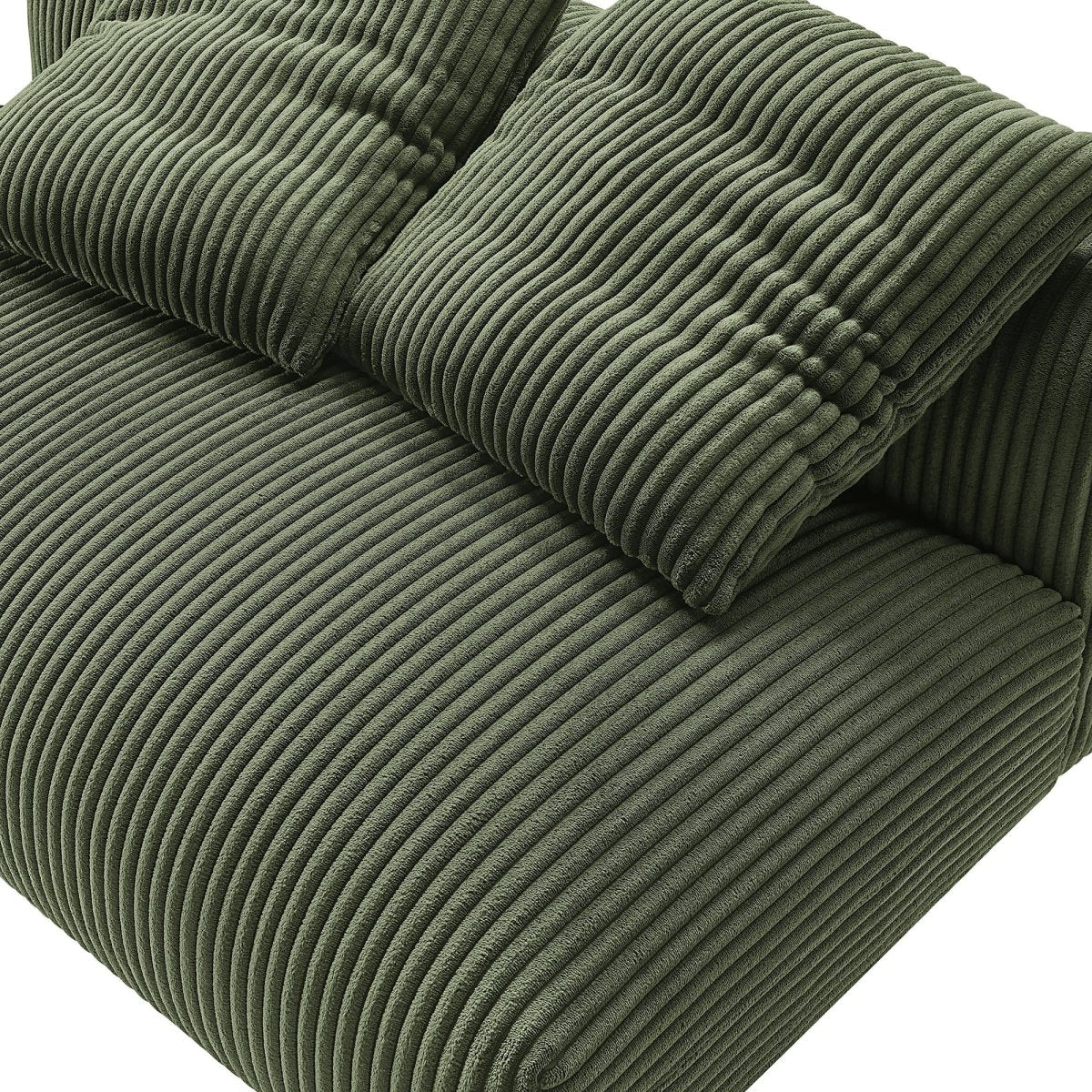 66 Inch Modular Corduroy Upholstered Armless Loveseat - Loveseats available at Alpine Outlets in Denver