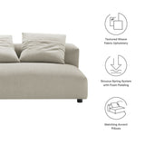 66 Inch Modular Upholstered Fabric Armless Loveseat - Loveseats available at Alpine Outlets in Denver