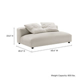 66 Inch Modular Upholstered Fabric Armless Loveseat - Loveseats available at Alpine Outlets in Denver