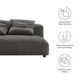 66 Inch Modular Upholstered Fabric Armless Loveseat - Loveseats available at Alpine Outlets in Denver
