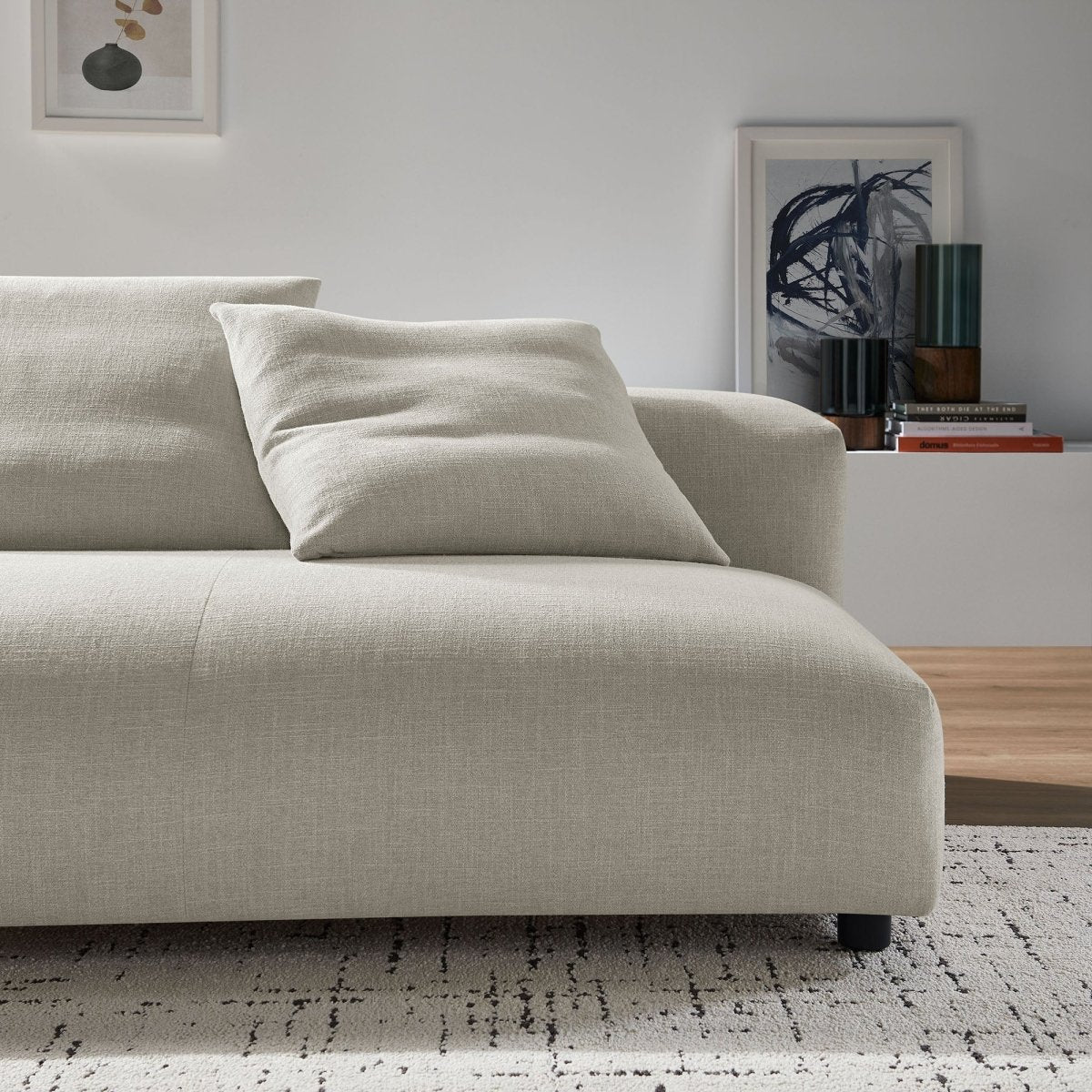 66 Inch Modular Upholstered Fabric Armless Loveseat - Loveseats available at Alpine Outlets in Denver