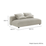 66 Inch Modular Upholstered Fabric Armless Loveseat - Loveseats available at Alpine Outlets in Denver