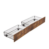 Modern Style Full Bed Drawers With Wheels Storage Solution - Brown / Black