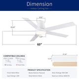 Flush Mount Ceiling Fan With Light