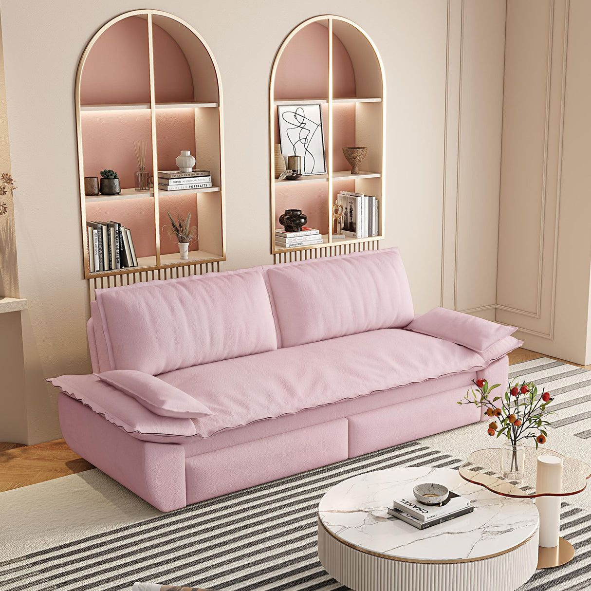 Queen Pull Out Bed, 3 In 1 Convertible Sleeper Sofa