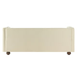 3 Seater Sofa Upholstery With Square Arms, Living Room Couch
