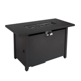 Fire Pit Table Outdoor Patio Heater 50000 BTU Stainless Steel 42x25in