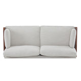 Mid Century Moderne Sofa With Wood Sides